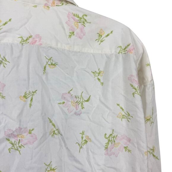 Victorias Secret Gold Label Vintage Button Up Sleep Shirt Long Sleeve Cotton S - Picture 12 of 16